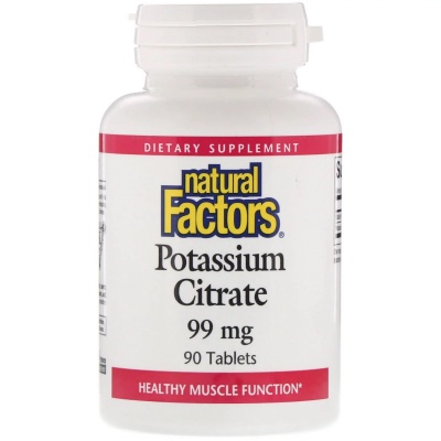 Витамины Natural Factors Potassium Citrate 99 мг 90 таблеток