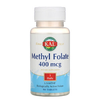 Витамины KAL Methyl Folate Фолиевая кислота 400 mcg 90 таблеток