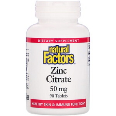 Витамины Natural Factors Citrate цинк 50 mg 90 таблеток