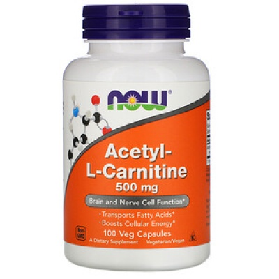 Аминокислота NOW Acetyl L-Carnitine 500 мг 100 капсул