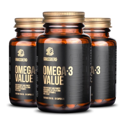 Антиоксидант Grassberg Omega Value 1000 мг 120 капсул