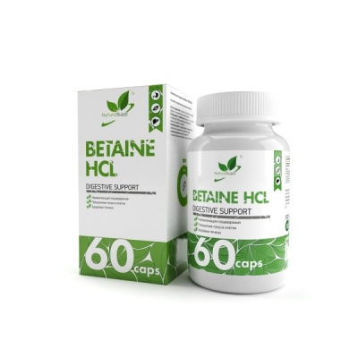 Витамины NaturalSupp Betaine HCI 500 mg 60 капсул