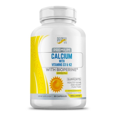 Витамины Proper Vit Calcium+Vitamins D3+K2+Bioperine 200 мг 90 капсул