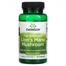 Специальный препарат Swanson Lion's Mane Mushroom 500 мг 60 капсул