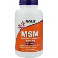 Хондропротектор NOW MSM 1500 мг 200 таблеток