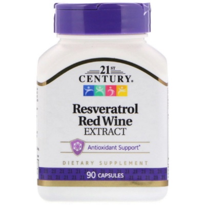 Антиоксидант 21st Century Resveratrol Red Wine 90 капсул