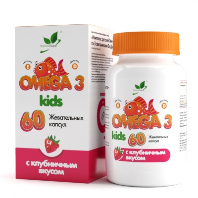 Антиоксидант NaturalSupp Omega 3 Kids Vitamin E+D 60 капсул