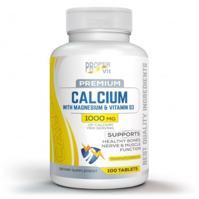 Витамины Proper Vit Premium Calcium with Magnesium + Vitamin D3 100 таблеток