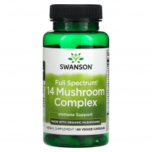 Витамины Swanson Full Spectrum Mushroom 500 мг 60 капсул