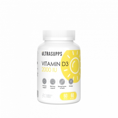 Витамины UltraSupps Vitamin D3 2000МЕ 60 капсул