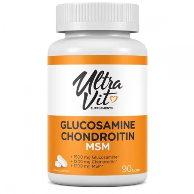 Хондропротектор UltraVit Glucosamine Chondroitin MSM 90 таблеток