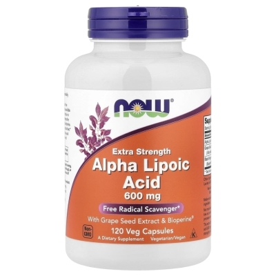 Антиоксидант NOW Alpha lipoic acid 600 мг 120 капсул